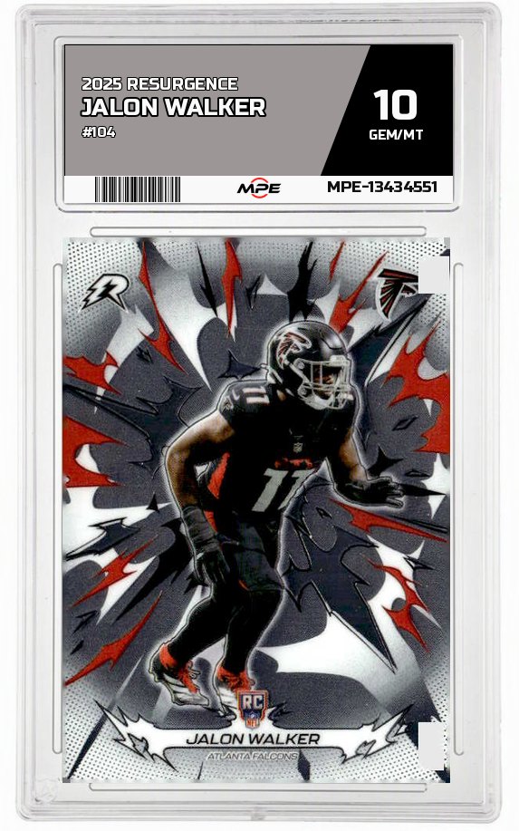 2025 RESURGENCE #104 JALON WALKER MPE 10 GEM/MT — graded card up for auction