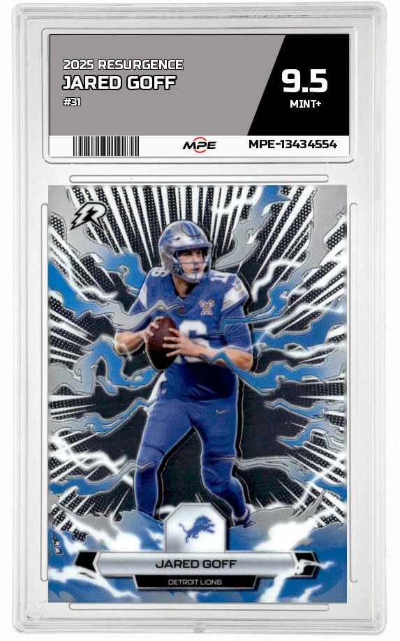 2025 RESURGENCE #31 JARED GOFF MPE 9.5 MINT+ — graded card up for auction