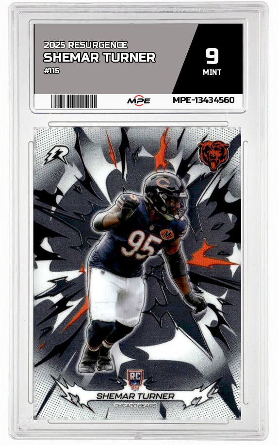 2025 RESURGENCE #115 SHEMAR TURNER MPE 9 MINT — graded card up for auction