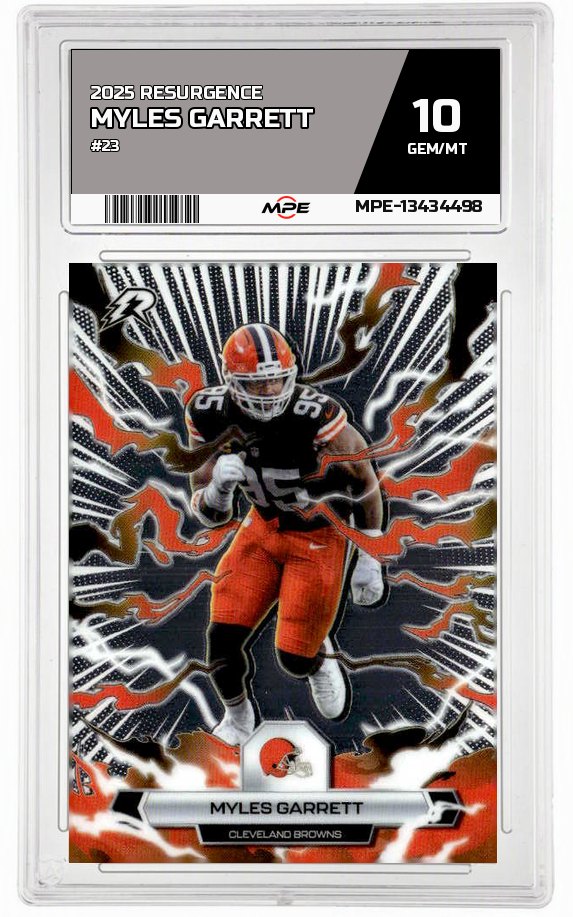 2025 RESURGENCE #23 MYLES GARRETT MPE 10 GEM/MT — graded card up for auction