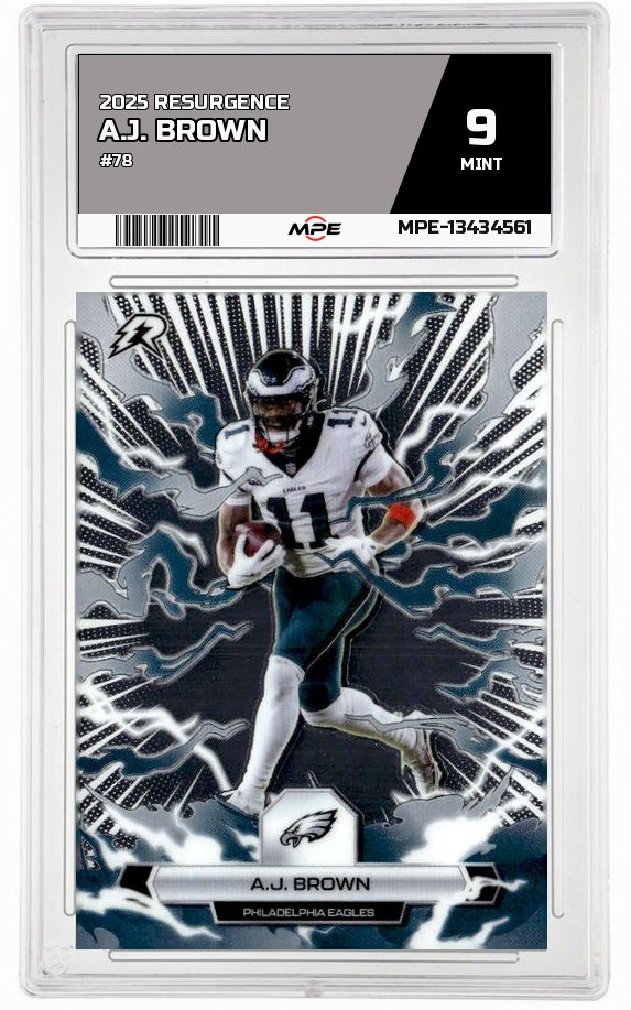 2025 RESURGENCE #78 A.J. BROWN MPE 9 MINT — graded card auctioned from the MPE vault