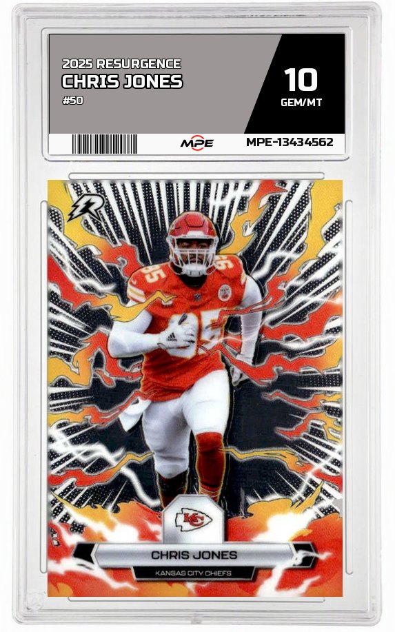2025 RESURGENCE #50 CHRIS JONES MPE 10 GEM/MT — graded card auctioned from the MPE vault