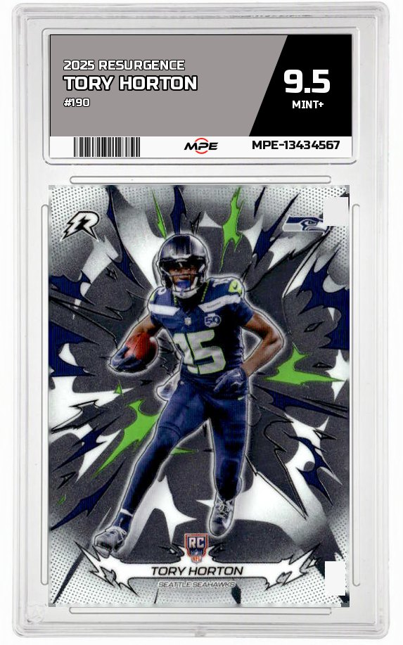 2025 RESURGENCE #190 TORY HORTON MPE 9.5 MINT+ — graded card auctioned from the MPE vault
