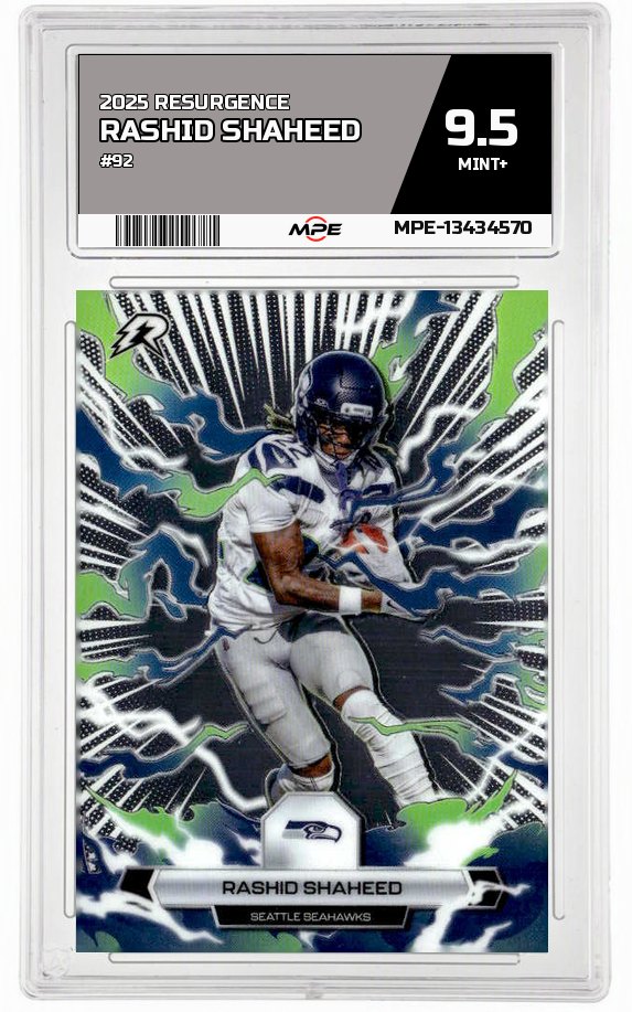 2025 RESURGENCE #92 RASHID SHAHEED MPE 9.5 MINT+ — graded card up for auction