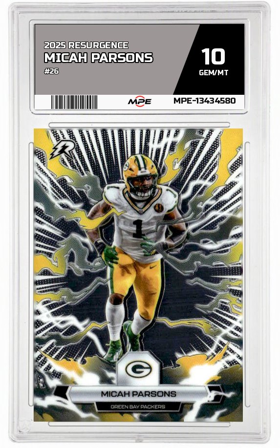 2025 RESURGENCE #26 MICAH PARSONS MPE 10 GEM/MT — graded card up for auction
