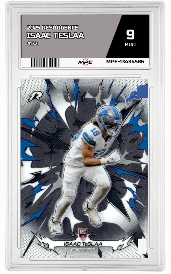 2025 RESURGENCE #132 ISAAC TESLAA MPE 9 MINT — graded card auctioned from the MPE vault