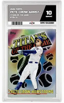 2026 TOPPS TITANS OF THE GAME #TOG-13 PETE CROW-ARMSTRONG MPE 10 GEM/MT — graded card up for auction