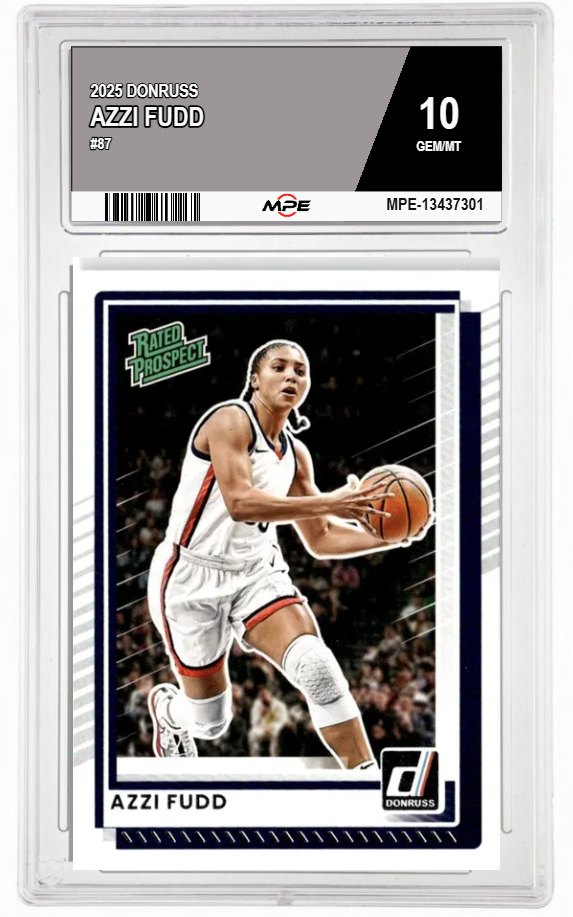 2025 DONRUSS #87 AZZI FUDD MPE 10 GEM/MT — graded card up for auction
