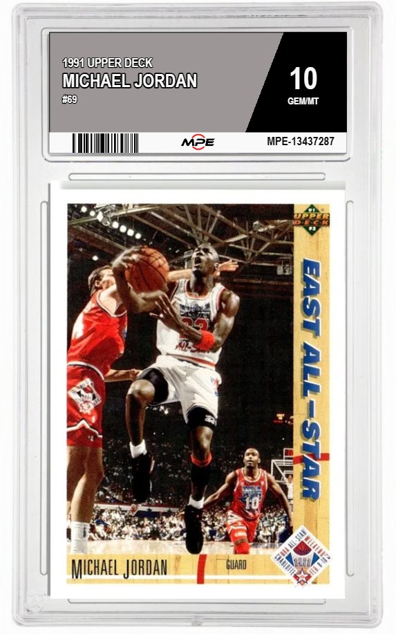 1991 UPPER DECK #69 MICHAEL JORDAN MPE 10 GEM/MT — graded card auctioned from the MPE vault
