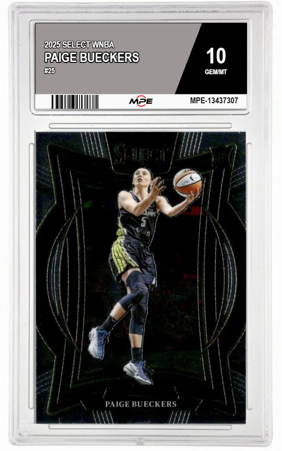 2025 SELECT WNBA #25 PAIGE BUECKERS MPE 10 GEM/MT — graded card auctioned from the MPE vault