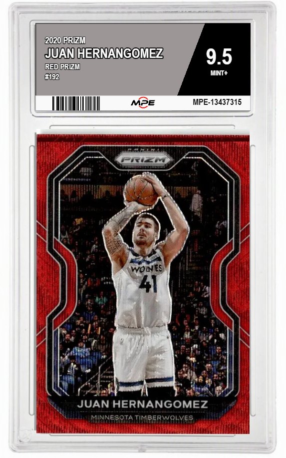 2020 PRIZM RED PRIZM #192 JUAN HERNANGOMEZ MPE 9.5 MINT+ — graded card auctioned from the MPE vault