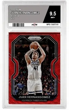 2020 PRIZM RED PRIZM #192 JUAN HERNANGOMEZ MPE 9.5 MINT+ — graded card up for auction