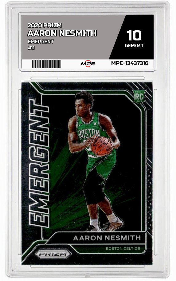 2020 PRIZM EMERGENT #11 AARON NESMITH MPE 10 GEM/MT — graded card auctioned from the MPE vault
