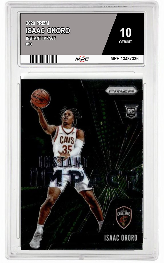 2020 PRIZM INSTANT IMPACT #13 ISAAC OKORO MPE 10 GEM/MT — graded card auctioned from the MPE vault