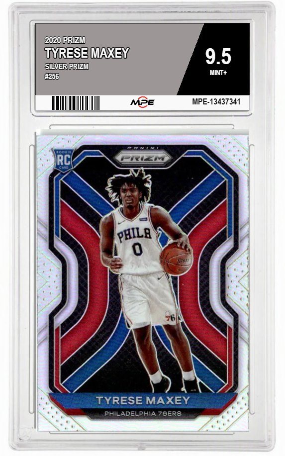 2020 PRIZM SILVER PRIZM #256 TYRESE MAXEY MPE 9.5 MINT+ — graded card auctioned from the MPE vault