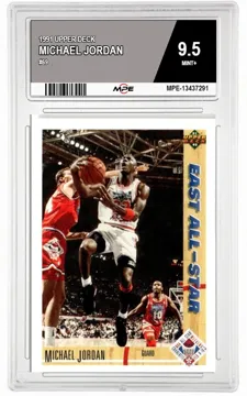 1991 UPPER DECK #69 MICHAEL JORDAN MPE 9.5 MINT+ — graded card up for auction