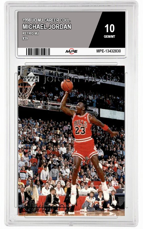 1998 UD MJ CAREER COLL. RETRO MJ #39 MICHAEL JORDAN MPE 10 GEM/MT — graded card auctioned from the MPE vault