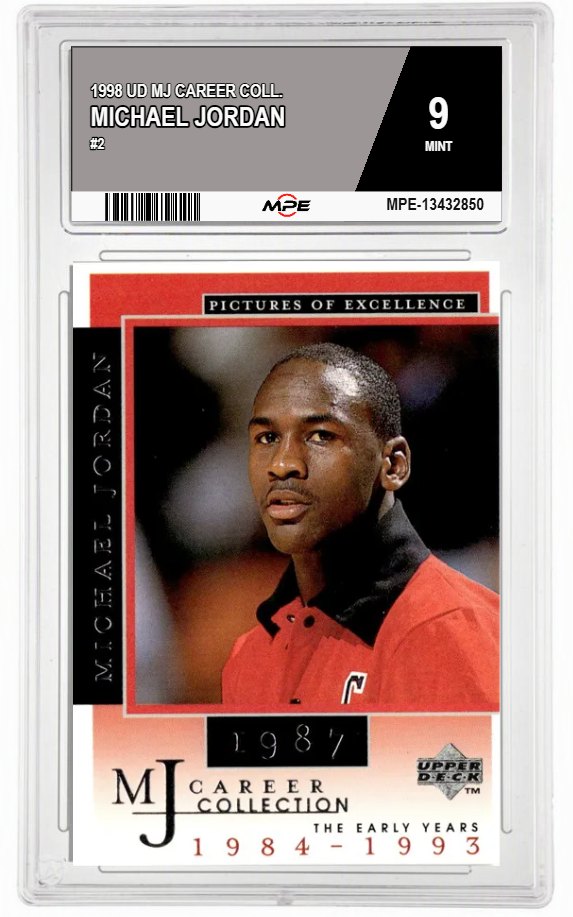 1998 UD MJ CAREER COLL. #2 MICHAEL JORDAN MPE 9 MINT — graded card auctioned from the MPE vault