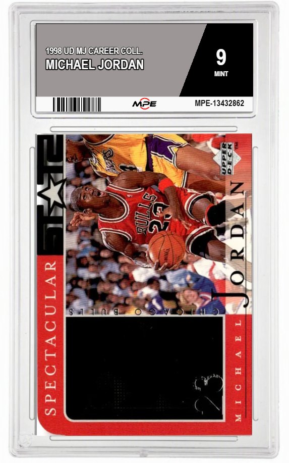 1998 UD MJ CAREER COLL. MICHAEL JORDAN MPE 9 MINT — graded card auctioned from the MPE vault