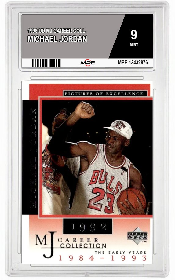 1998 UD MJ CAREER COLL. MICHAEL JORDAN MPE 9 MINT — graded card auctioned from the MPE vault