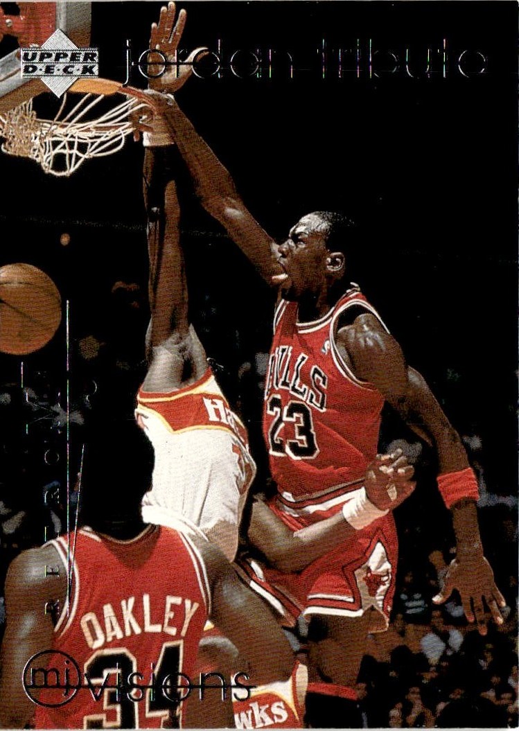 1998 UD Mj Career Coll. Clyde Drexler / Michael Jordan graded slab