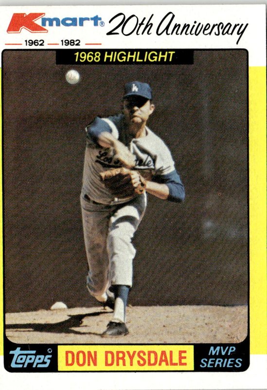 1982 Topps Kmart Don Drysdale graded slab