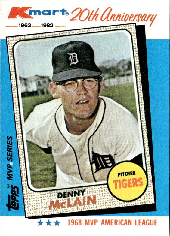 1982 Topps Kmart Denny McLain graded slab
