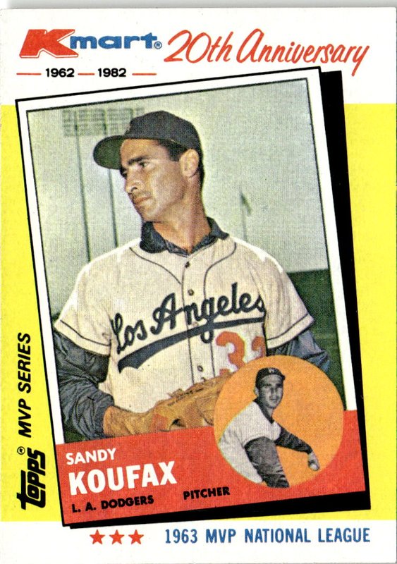 1982 Topps Kmart Sandy Koufax graded slab