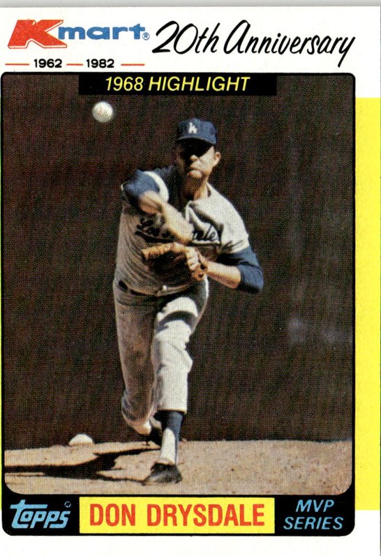 1982 Topps Kmart Don Drysdale graded slab