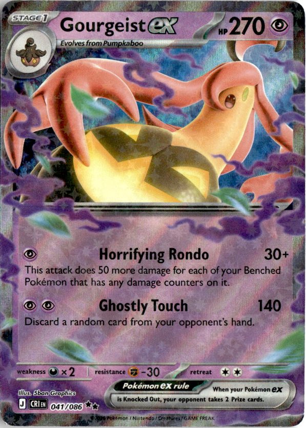 2026 Pokemon Mega Evolution Gourgeist Ex graded slab