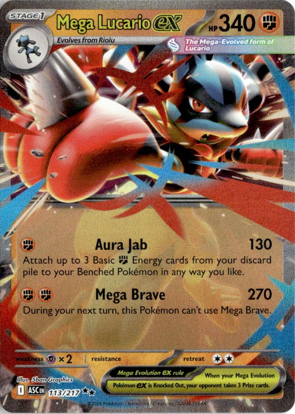 2026 Pokemon Mega Evolution Mega LucarioEX graded slab