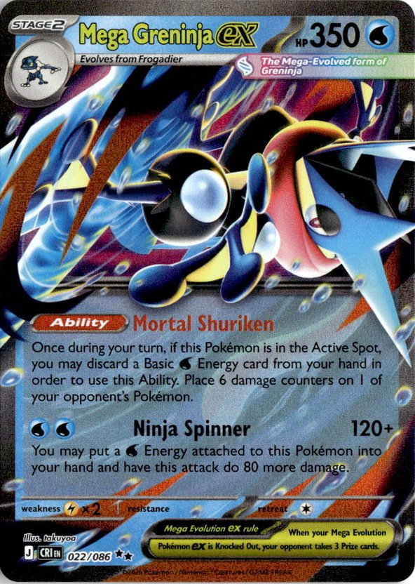 Mega Greninja Ex graded slab