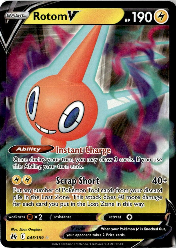 Rotom V graded slab