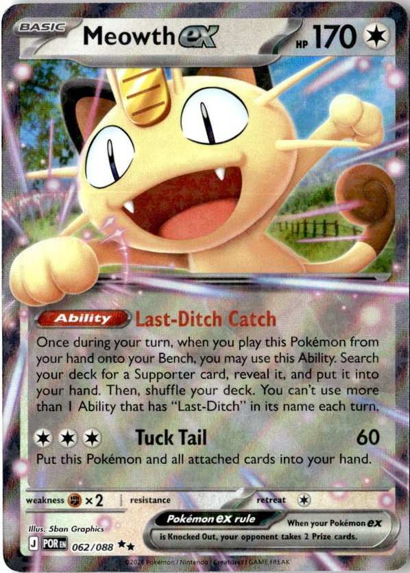Meowth Ex graded slab