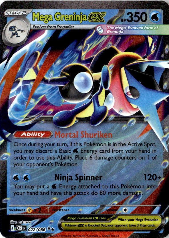 Mega Greninja Ex graded slab