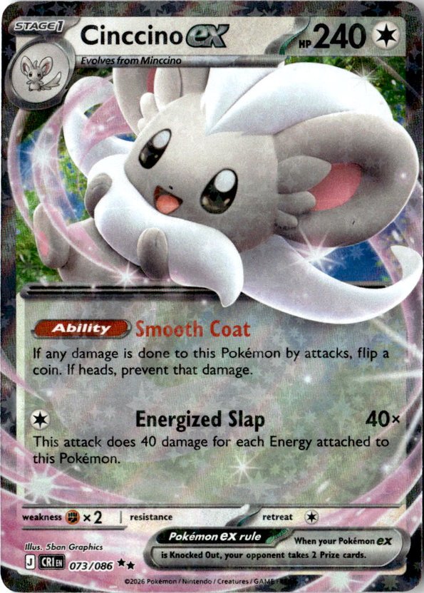 2026 Pokemon Mega Evolution CinccinoEX graded slab