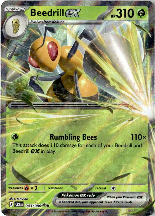 Beedrill Ex graded slab