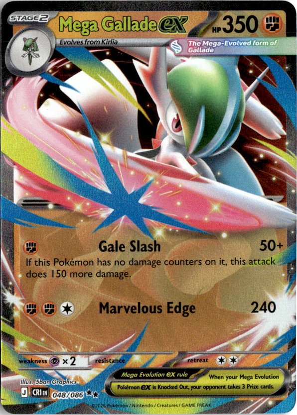 Mega Gallade Ex graded slab