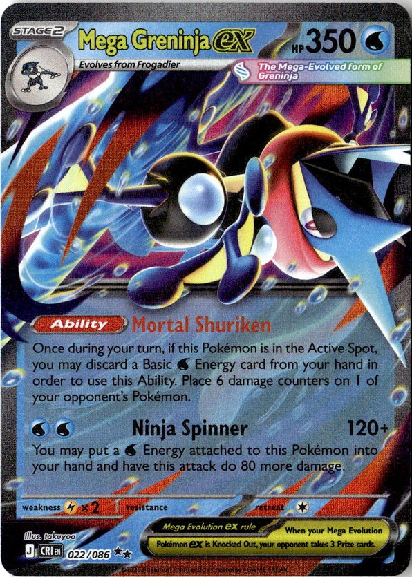Mega GreninjaEX graded slab