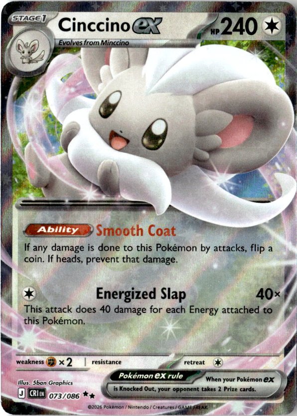 2026 Pokemon Mega Evolution CinccinoEX graded slab
