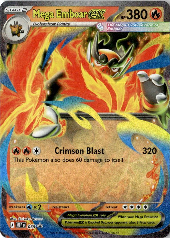 2025 Pokemon Mega Evolution Mega Emboar Ex graded slab