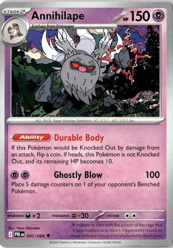 2026 Pokemon Mega Evolution Annihilape graded slab