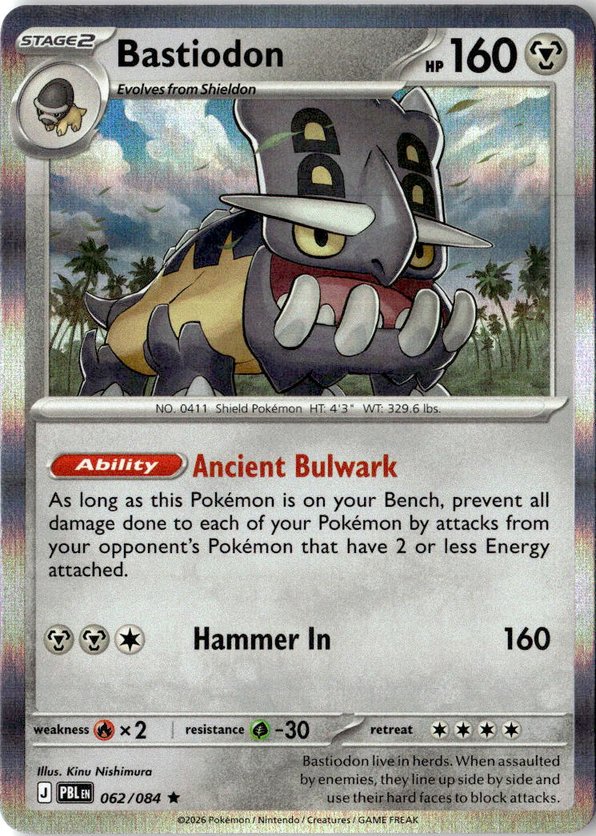 2026 Pokemon Mega Evolution Bastiodon graded slab