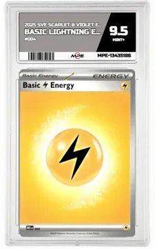 2025 SVE SCARLET & VIOLET ENERGIES #004 BASIC LIGHTNING ENERGY MPE 9.5 MINT+ — graded card up for auction