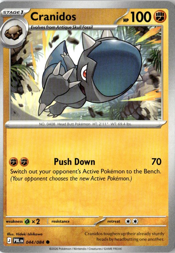 2026 Pokemon Mega Evolution Cranidos graded slab