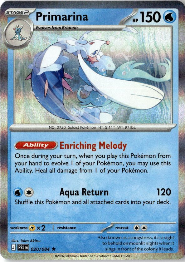 2026 Pokemon Mega Evolution Primarina graded slab