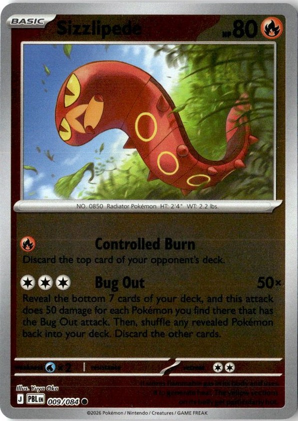 2026 Pokemon Mega Evolution Sizzlipede graded slab