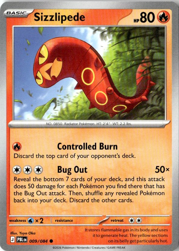 2026 Pokemon Mega Evolution Sizzlipede graded slab