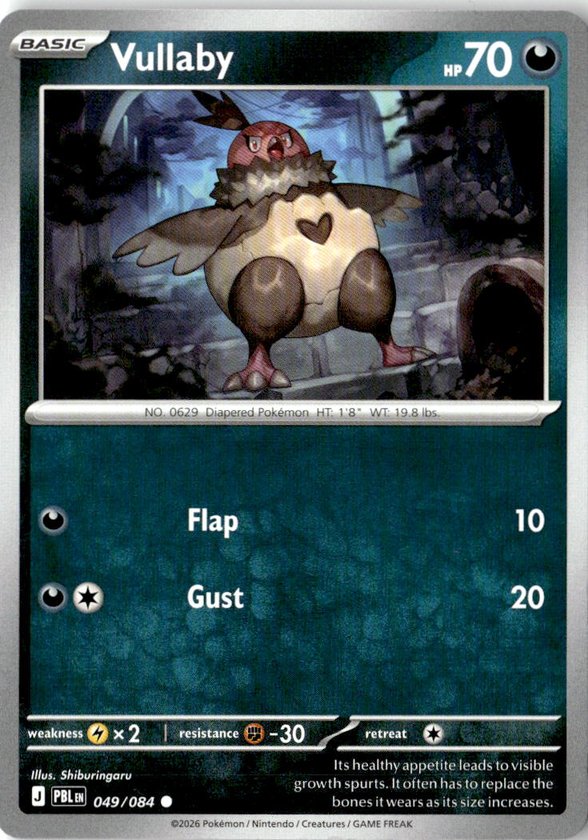 2026 Pokemon Mega Evolution Vullaby graded slab