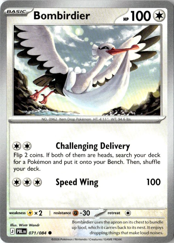 2026 Pokemon Mega Evolution Bombirdier graded slab